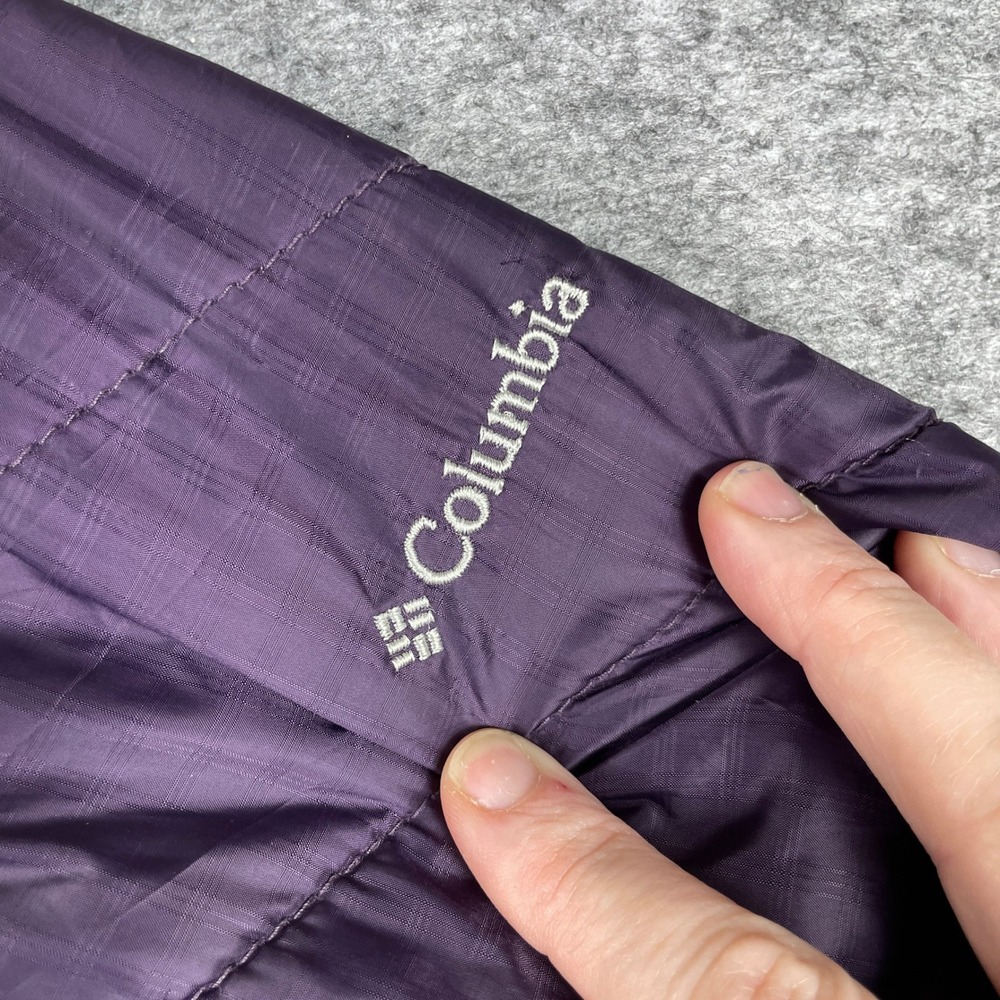 Columbia Puffer Jacket Womens 1X Purple Omni-Heat Interchange Quilted Full Zip - Picture 8 of 13